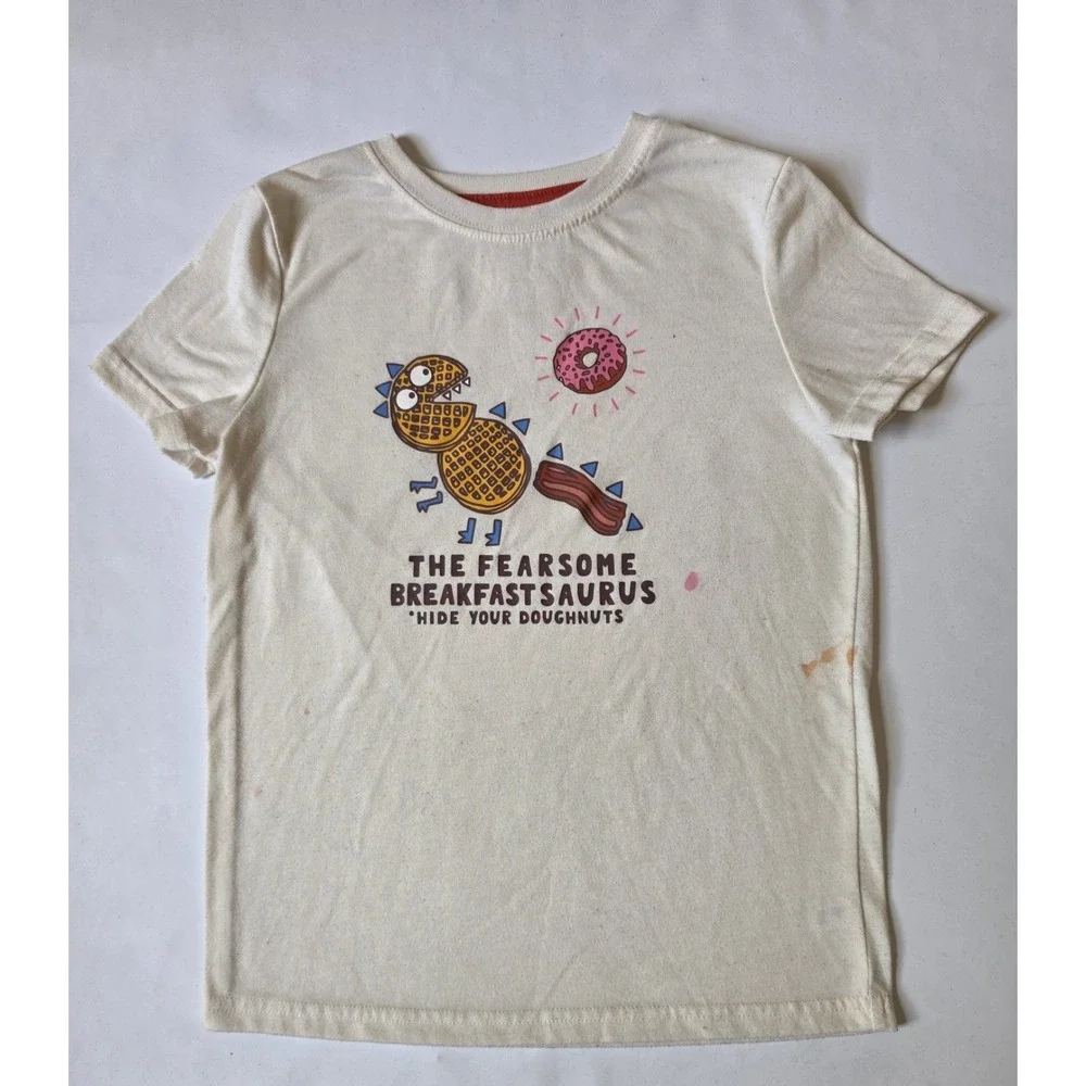 Cat & Jack Girls' White Short-Sleeve CrewNeck SleepShirt Size 5‎